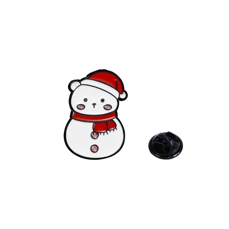 Cute Christmas Enamel Pin Kawaii Side