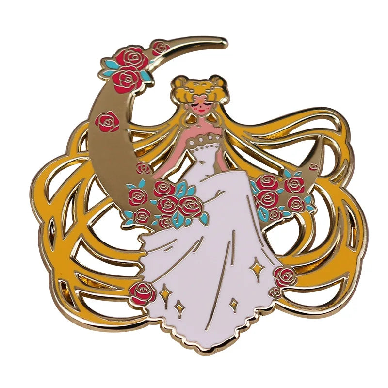 Cute Sailor Girls Anime Enamel Pin