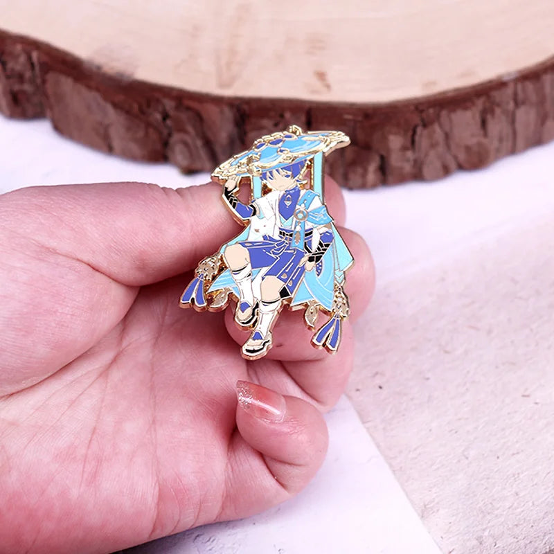 Wanderer Hard Enamel Pin Game Lapel Pin Gamer Otaku Jewelry Gifts Kawaii Side