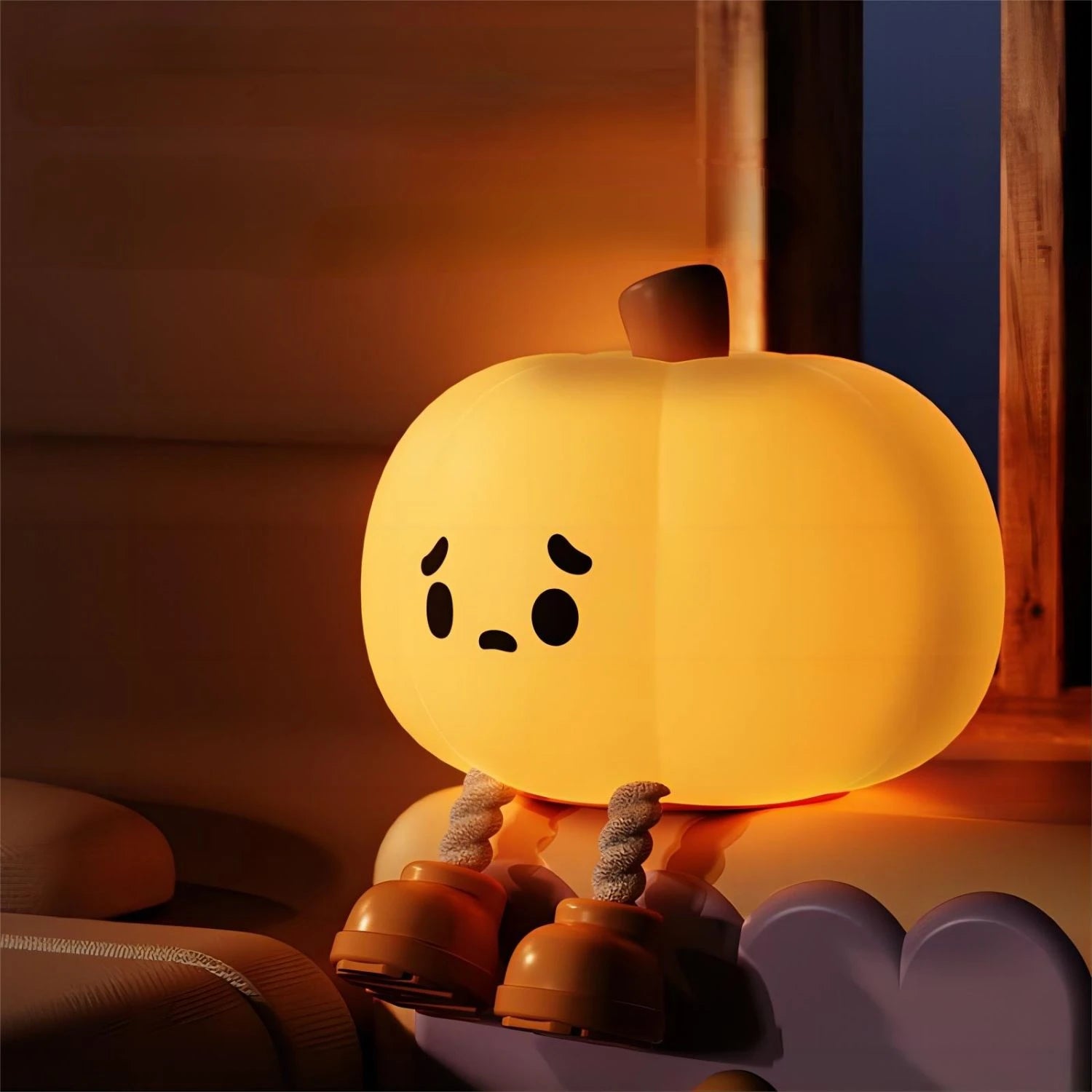 Cute Pumpkin Halloween Night Lights Soft Silicone