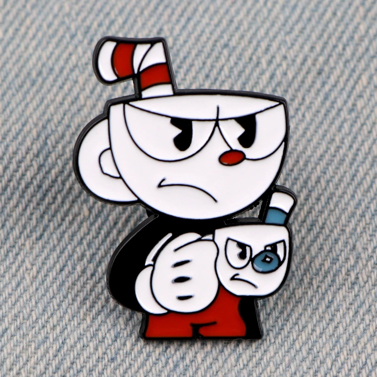 Game Teacup Head Enamel Pins Lapel Pins for Backpacks Brooches for Clothes Cartoon Badges Fashion Jewelry Christmas Gift Kawaii Side