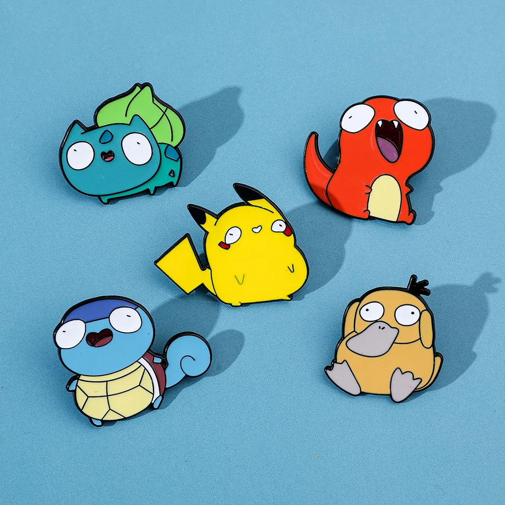 Funny Elemental Pets Enamel Pin