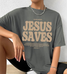 Buenas noticias Jesús salva camiseta