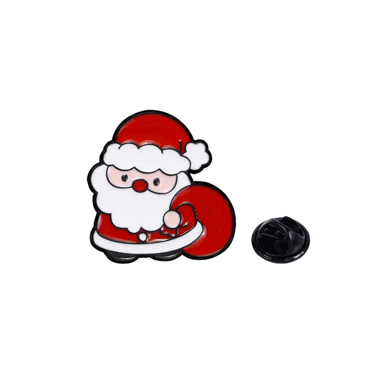 Cute Christmas Enamel Pin Kawaii Side