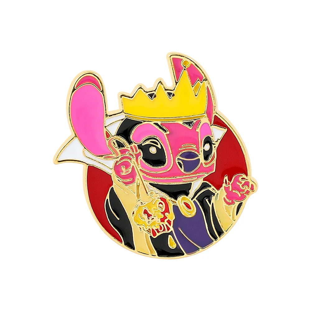 Stitch in Costume II Enamel Pin Kawaii Side