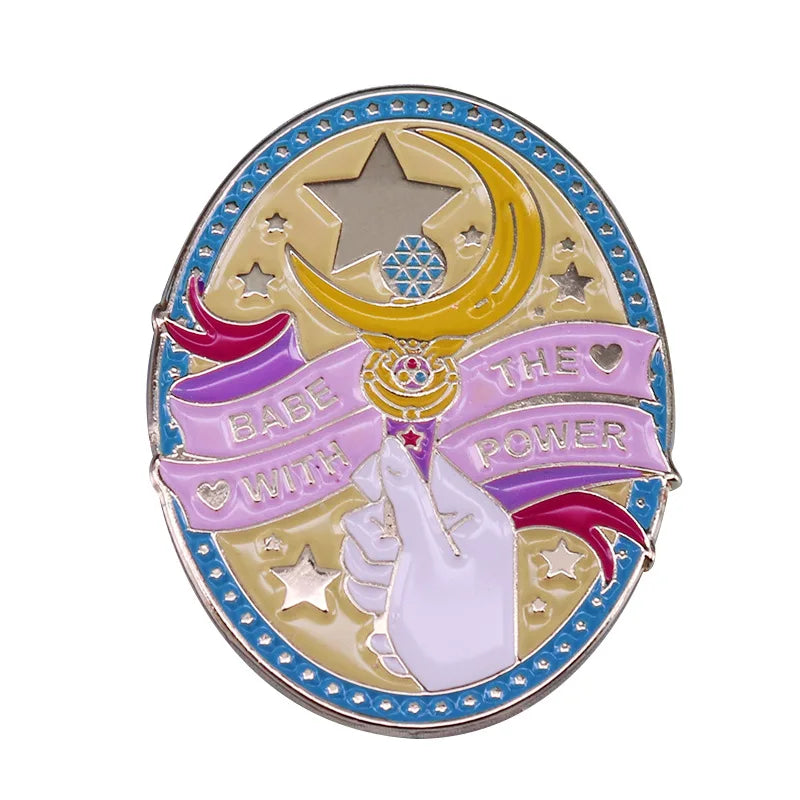 Cute Sailor Girls Anime Enamel Pin