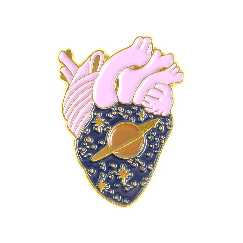 Art Heart Organs Enamel Pin