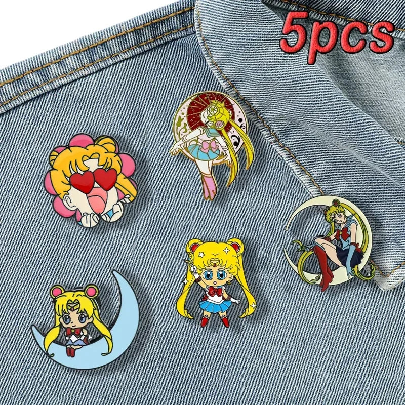 Kawaii Anime Girls Enamel Pin