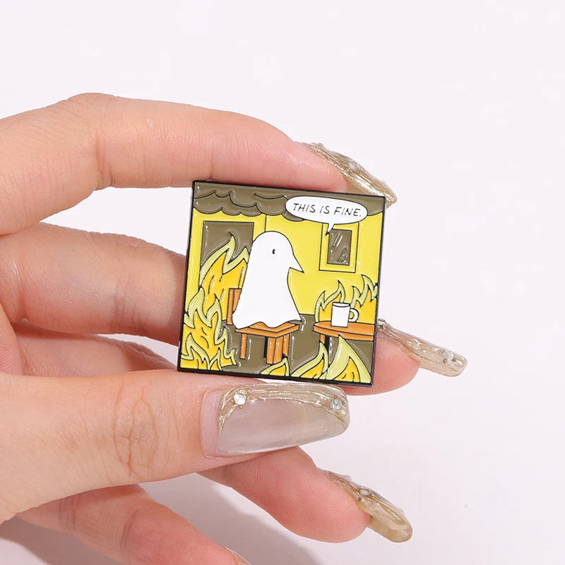 Cartoon Oyasumi Punpun Enamel Pins Custom Anime Goodnight Punk Metal Brooches Lapel Badge Jewelry Gifts For Friends Wholesale Kawaii Side