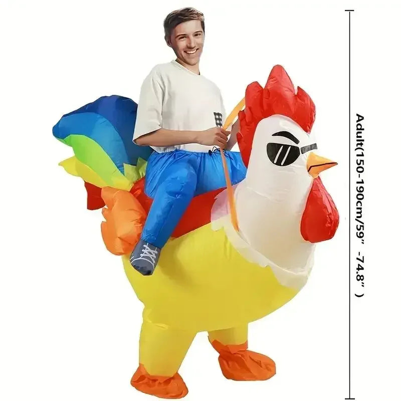 Giant Inflatable Chicken Halloween Costume Kawaii Side