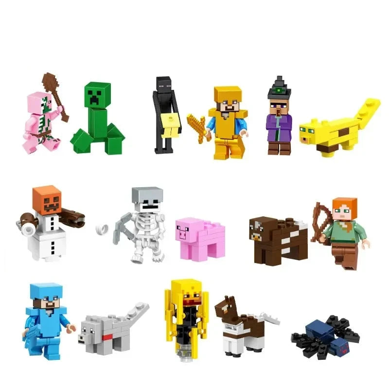 Mini Pixel Figures Building Blocks Kawaii Side