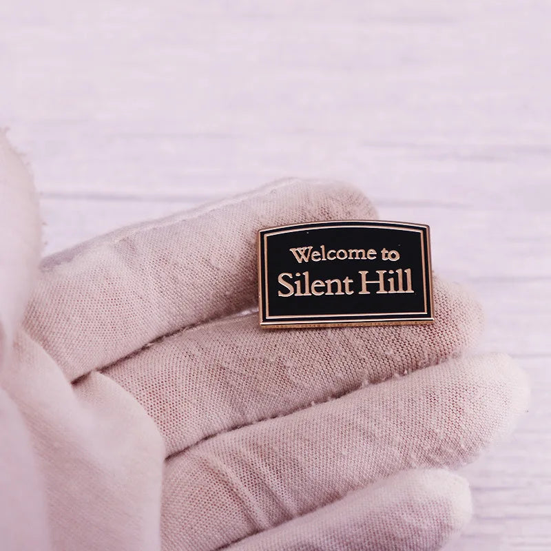 Cool Anime Game Welcome To Silent Hill Horror Enamel Pins Metal Brooch Badge Clothes Hat Backpack Jewelery Cosplay Gifts Kawaii Side