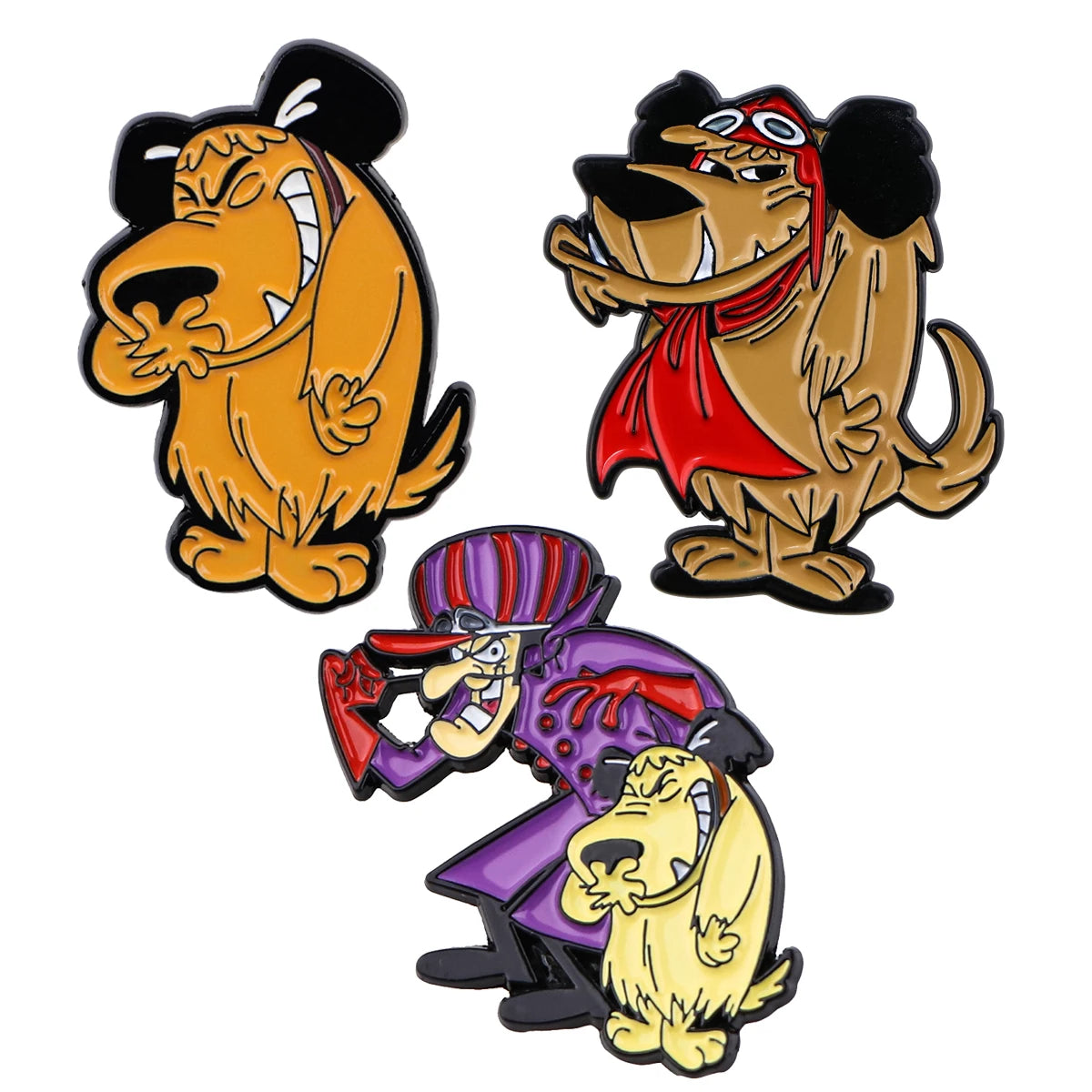 80s Cartoon Racer Dog Enamel Pin