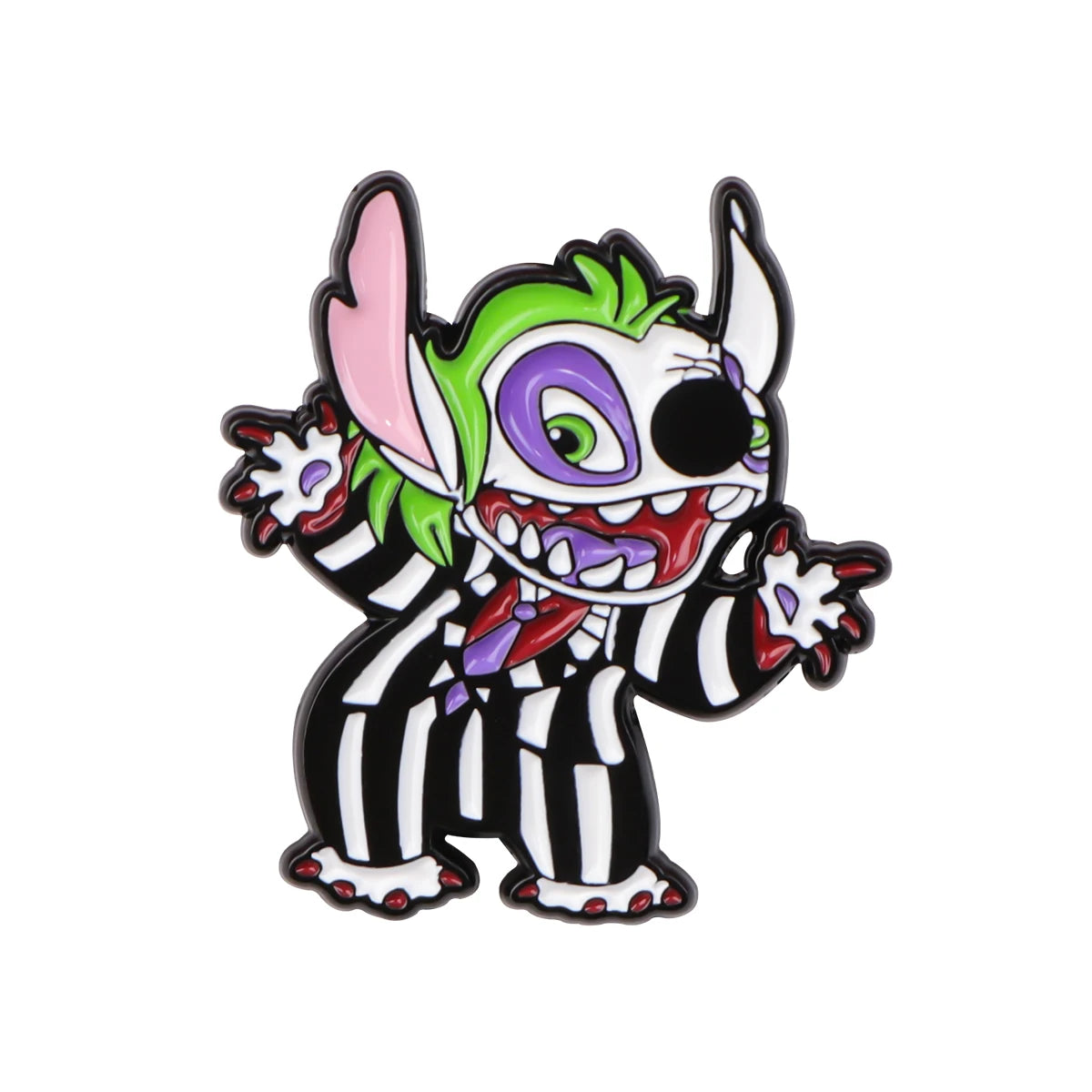 Stitch in Costume Enamel Pin Kawaii Side