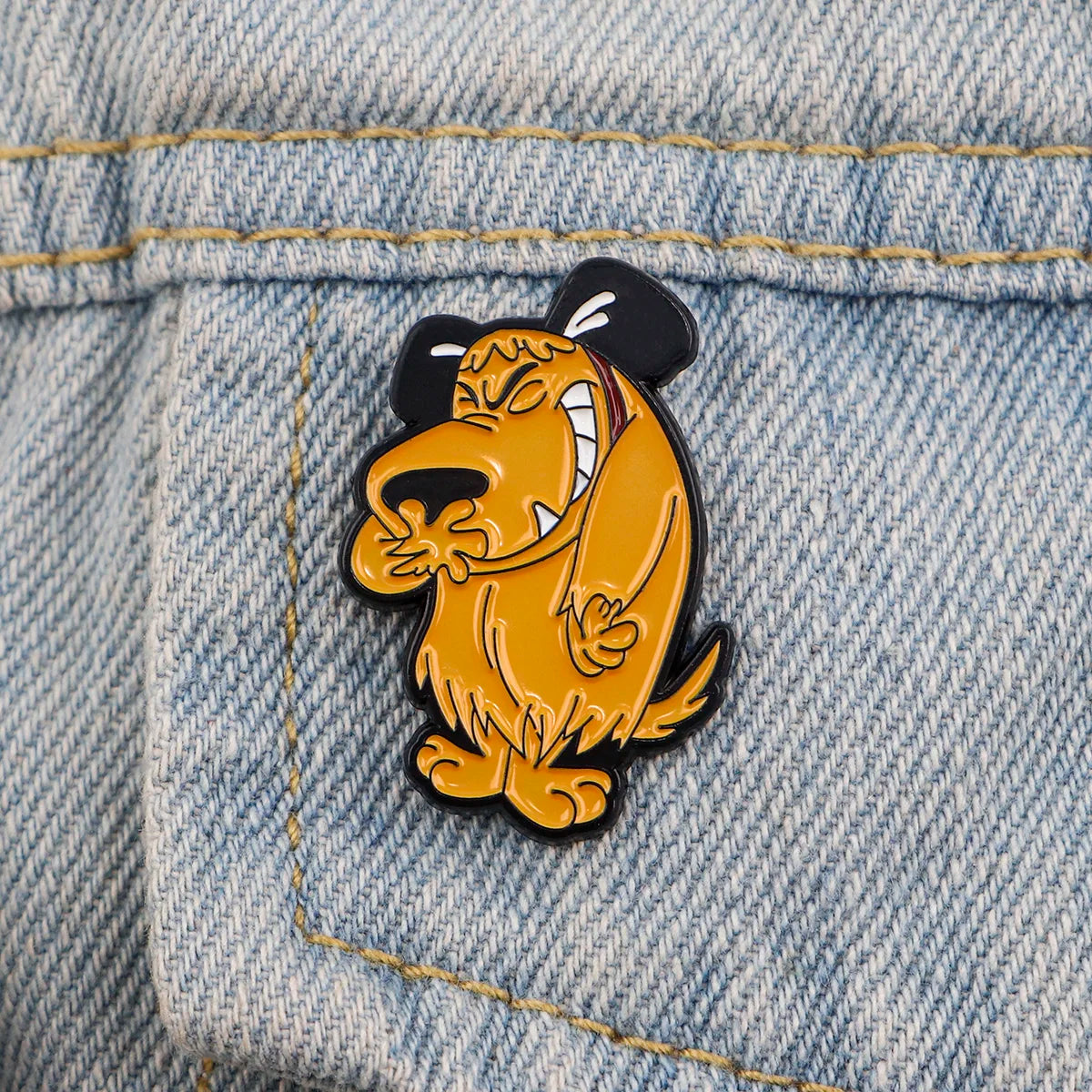 80s Cartoon Racer Dog Enamel Pin