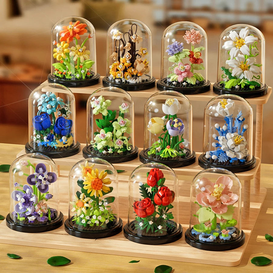 Cute Flowers Building Blocks Kawaii Side