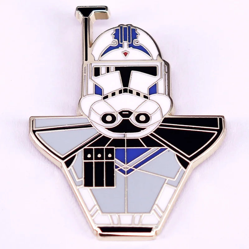 Sci-fi Movie Character Enamel Pin Space Badge Brooch Jewelry Backpack Decorative Accessories Kawaii Side