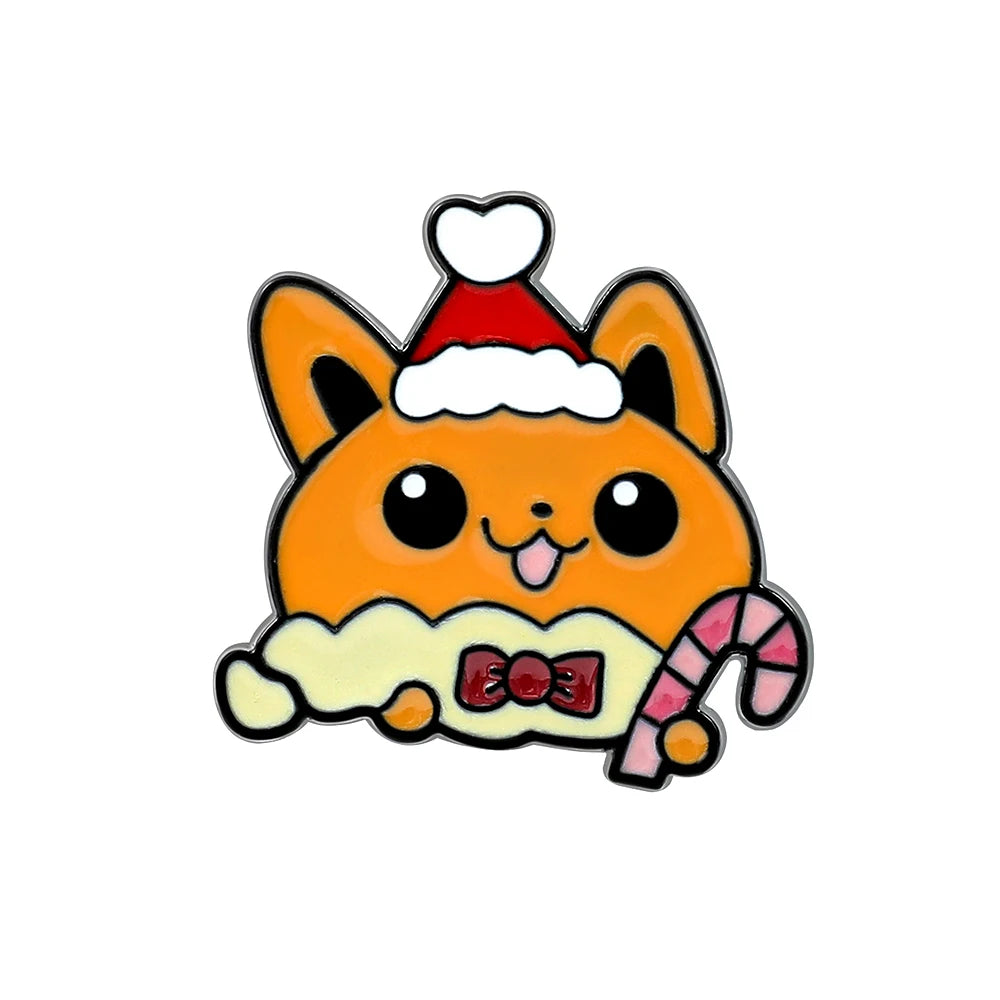 Kawaii Poke Christmas Enamel Pin Kawaii Side