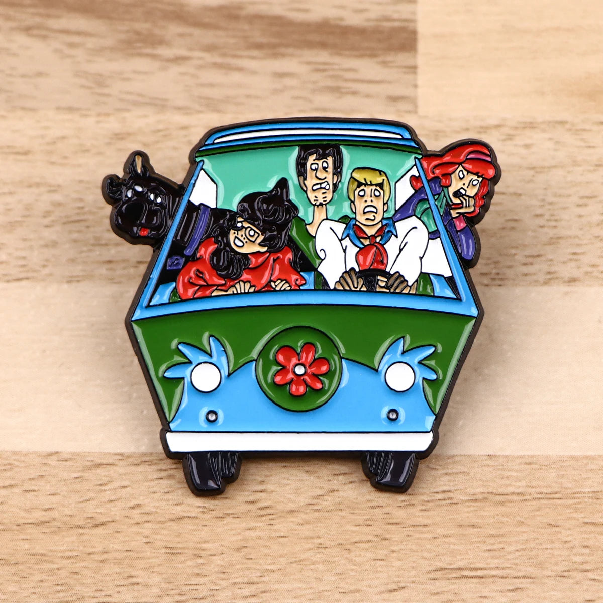 Mystery Machine Enamel Pin Kawaii Side