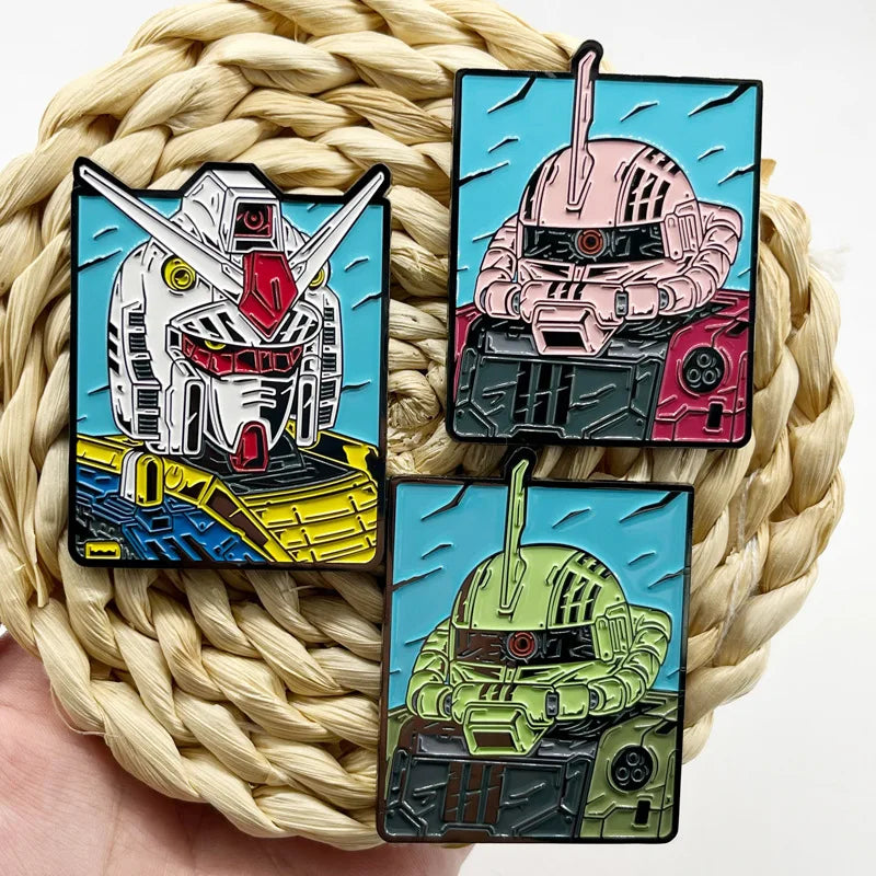 Asian Robots Enamel Pin