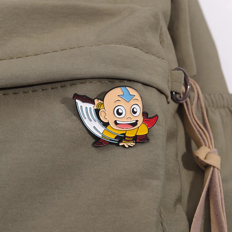 Creative Anime Enamel Pins The Last Airbender Cartoon Brooch Badge Cute Backpack Pin Metal for Kids Jewelry Decoration Gifts Kawaii Side