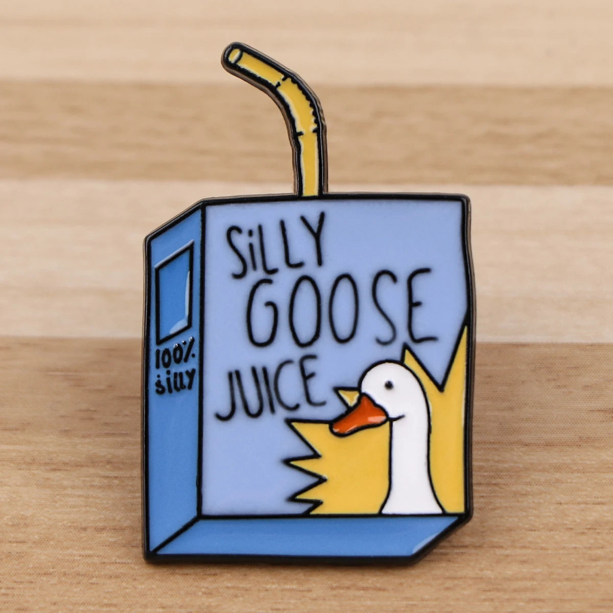 Silly Goose Juice Emaille Pin