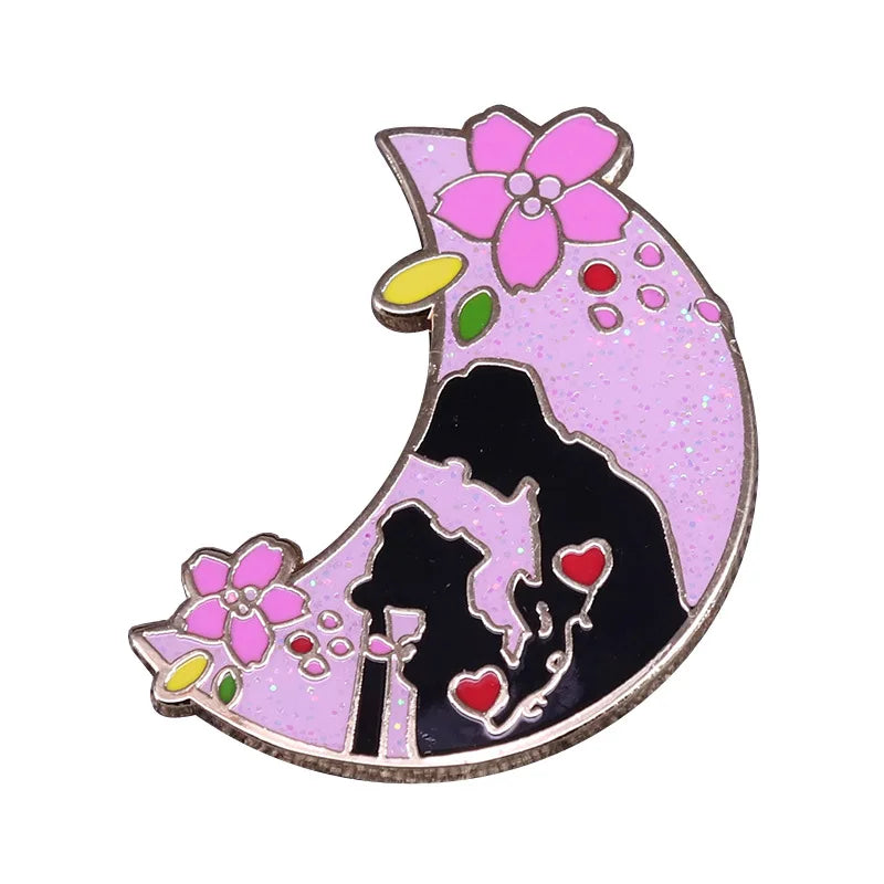 Cute Sailor Girls Anime Enamel Pin