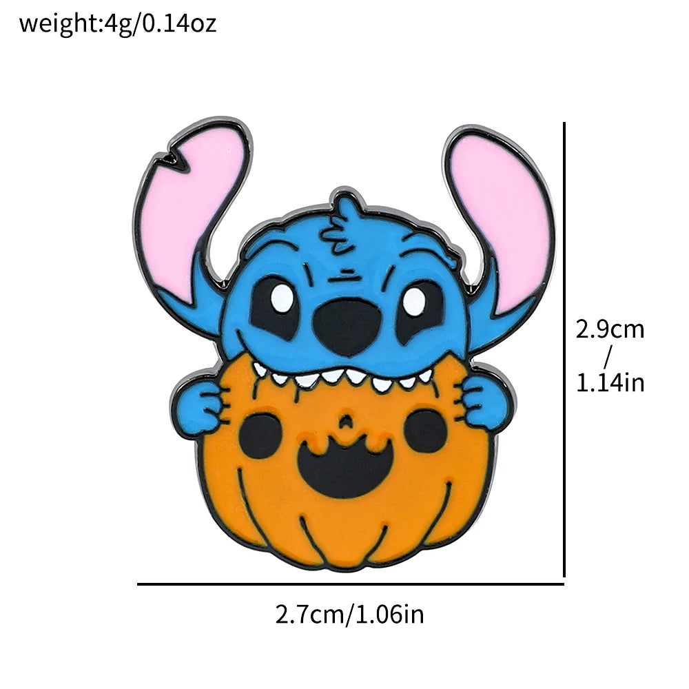 Stitch in Costume II Enamel Pin Kawaii Side