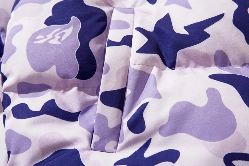 Streetwear Camouflage Puffer Jacket - Kawaii Side