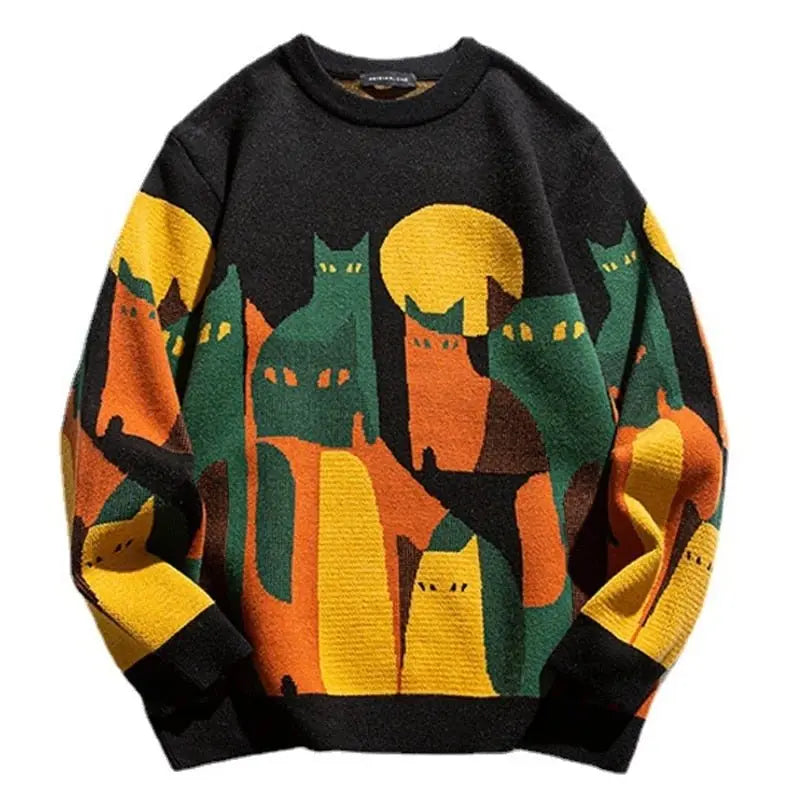 Vintage Desert Cats Sweater - Kawaii Side