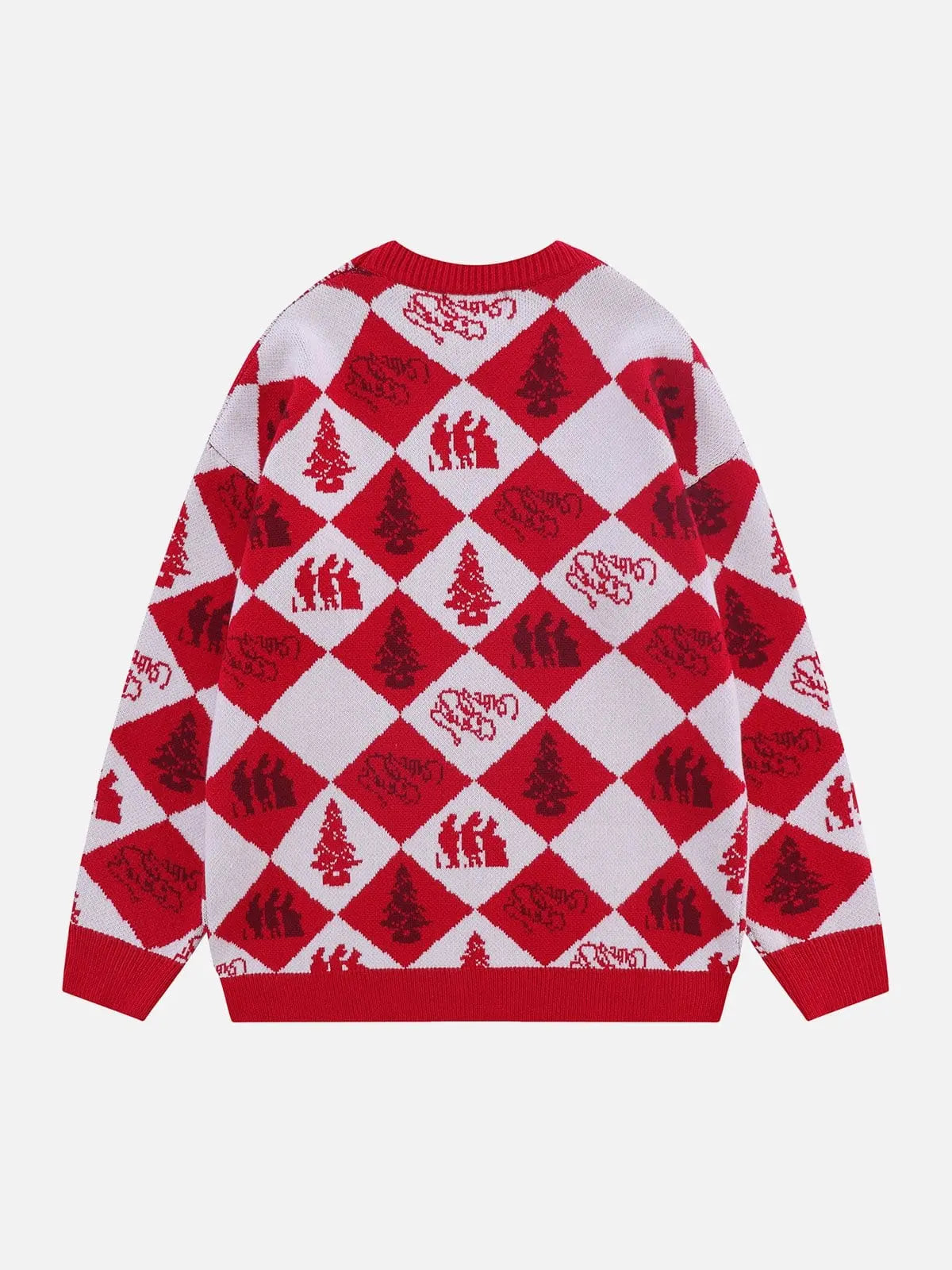 Vintage Rhombus Christmas Knit Sweater - Kawaii Side