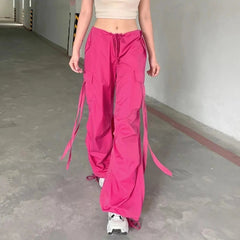 Oversized Cargo Y2K Sports Pants