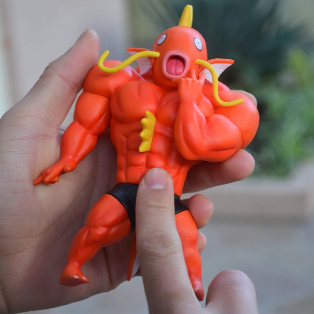 Action Figure Magikarp Maromba Musculoso pokemon musculoso GatoGeek 