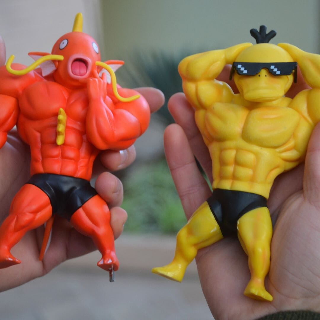 Action Figure Magikarp Maromba Musculoso pokemon musculoso GatoGeek 