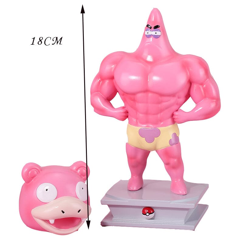 Action Figure Patick Slowpoke Maromba Musculoso pokemon musculoso GatoGeek 