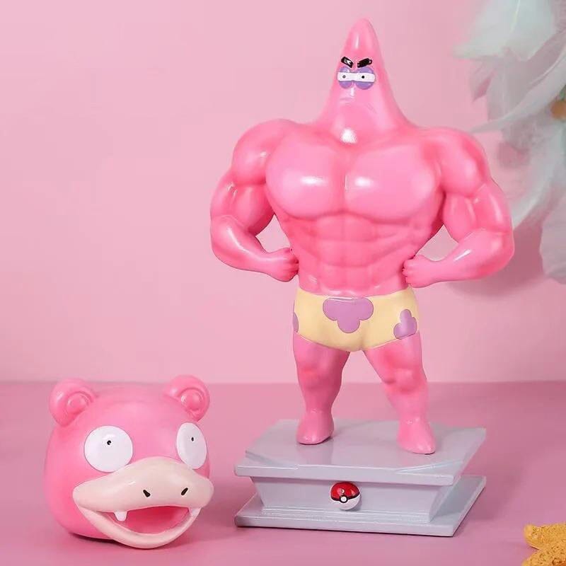 Action Figure Patick Slowpoke Maromba Musculoso pokemon musculoso GatoGeek 