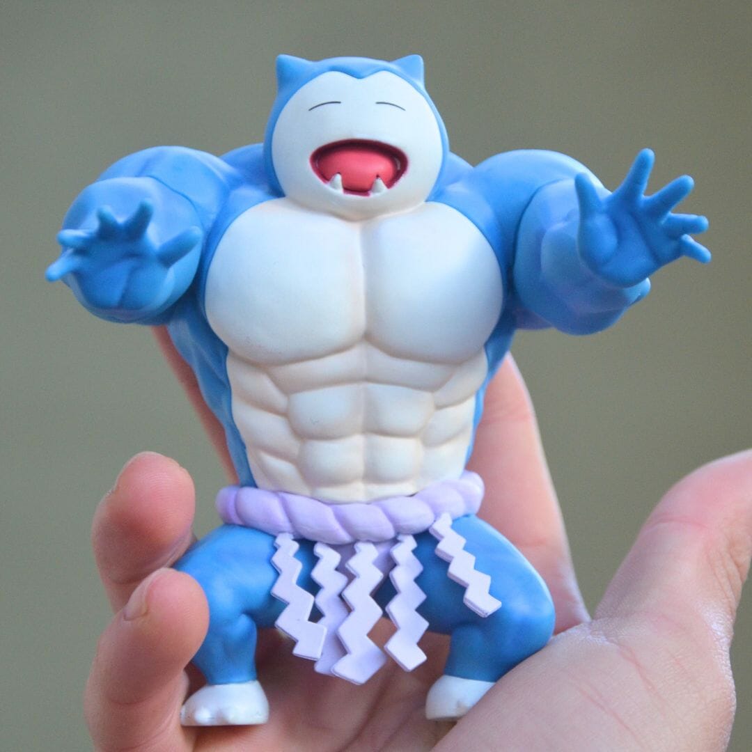 Action Figure Snorlax Maromba Musculoso pokemon musculoso GatoGeek 