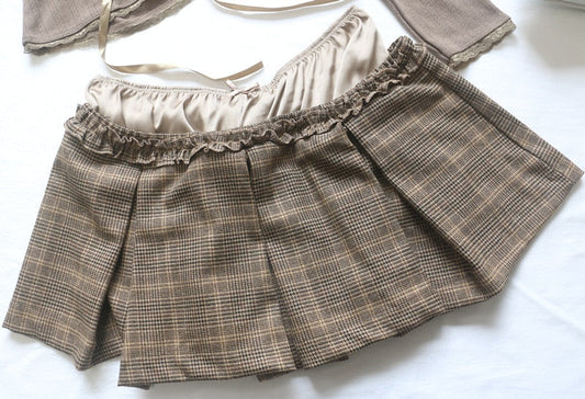 Vintage plaid nederdel