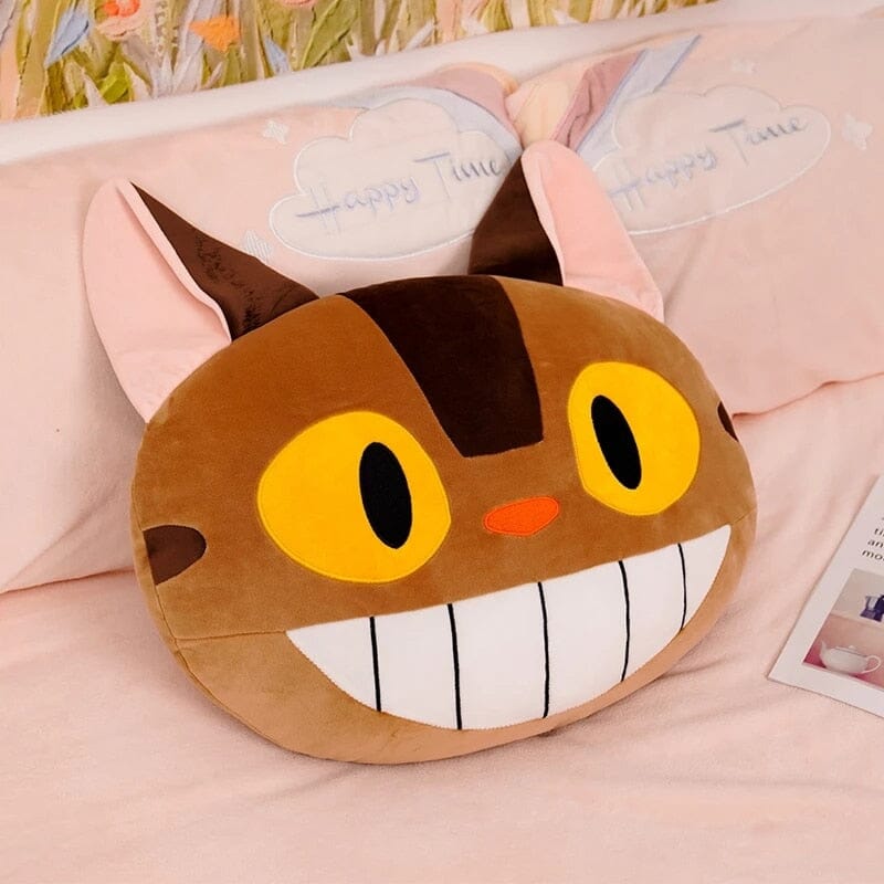 Almofada Super Fofa Pelúcia Neko Basu e Jiji Ghibli Kawaii Pelúcia GatoGeek 30X35cm Neko Basu 