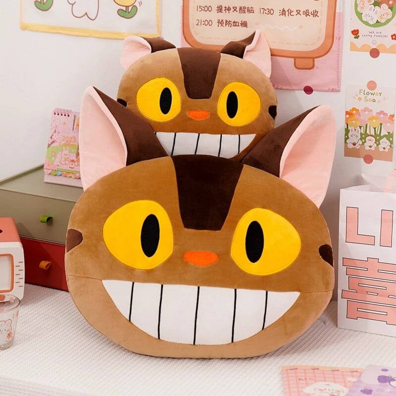 Almofada Super Fofa Pelúcia Neko Basu e Jiji Ghibli Kawaii Pelúcia GatoGeek 