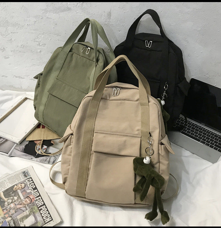 Anything But Basic Double Handle Canvas School Backpacks Kawaii Side