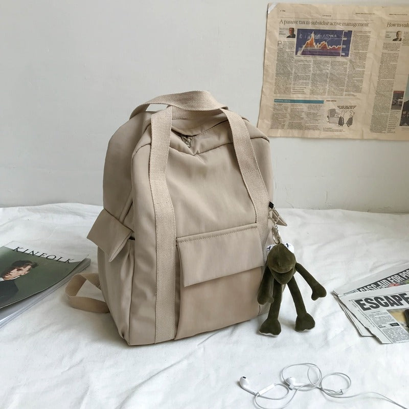 Anything But Basic Double Handle Canvas School Backpacks Kawaii Side