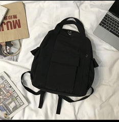 Anything But Basic Double Handle Canvas School Backpacks