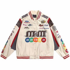 Chaqueta cortavientos de motociclista de M&M's