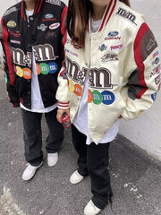 Chaqueta cortavientos de motociclista de M&M's