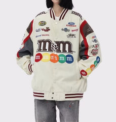 Chaqueta cortavientos de motociclista de M&M's