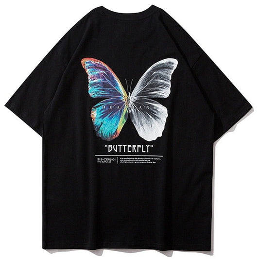 "BUTTERFLY" tofarvet T-shirt