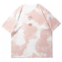 T-shirt tie-dye con pezzo di puzzle