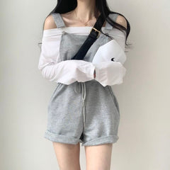 Lace-up Casual Overalls