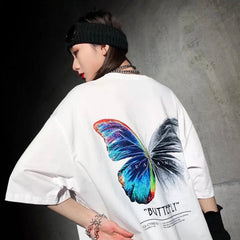 "BUTTERFLY" tofarvet T-shirt